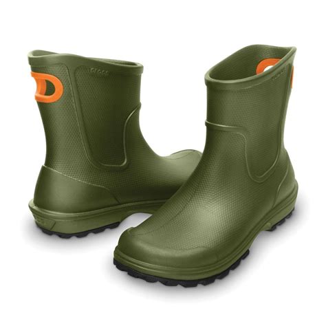 crocs rain boots for men.